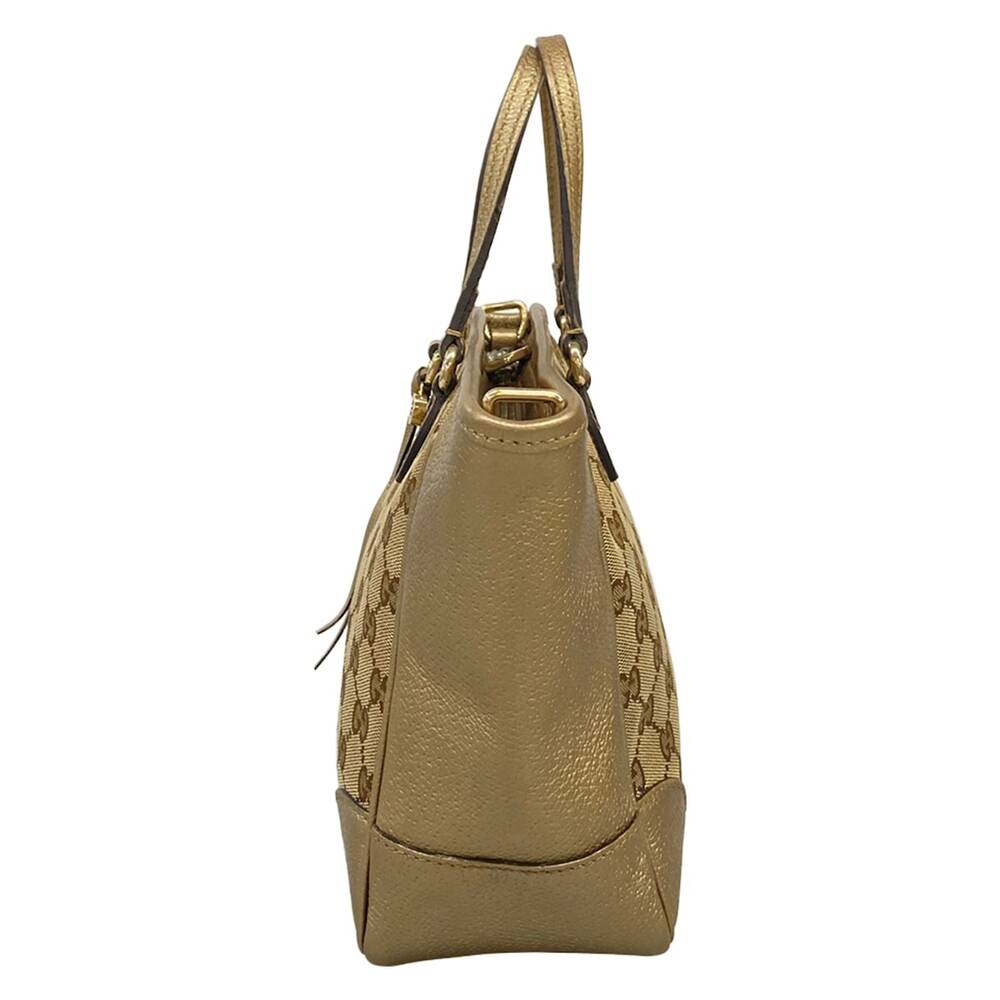 Gucci GG Handbag 353121 Beige Dark Brown Gold Jacquard Leather - Picture 4 of 15